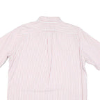 NAUTICA Mens Pink & White Striped Shirt XL Cotton Blend Button-Down Collar