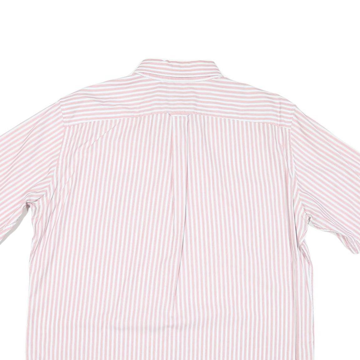 NAUTICA Mens Pink & White Striped Shirt XL Cotton Blend Button-Down Collar