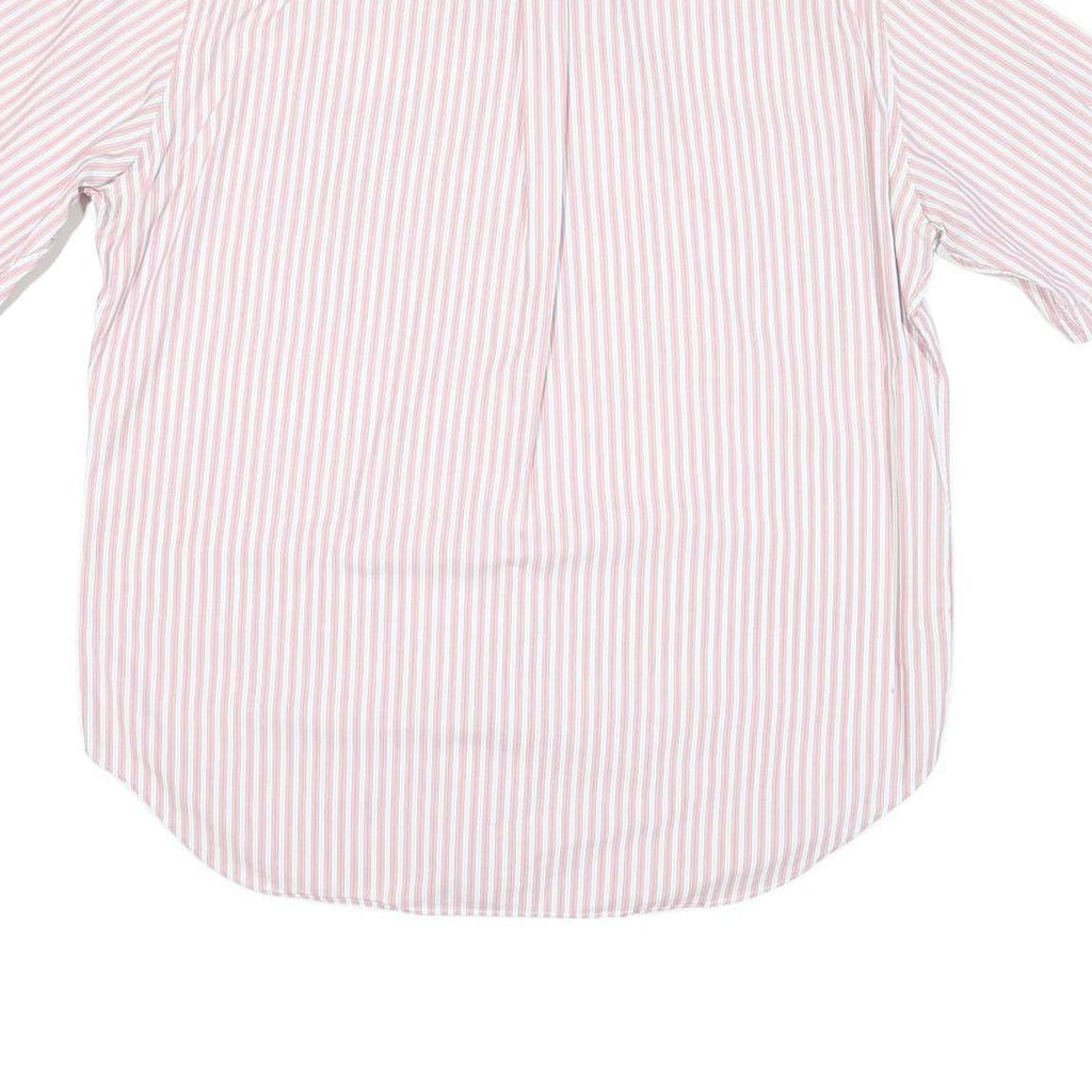 NAUTICA Mens Pink & White Striped Shirt XL Cotton Blend Button-Down Collar