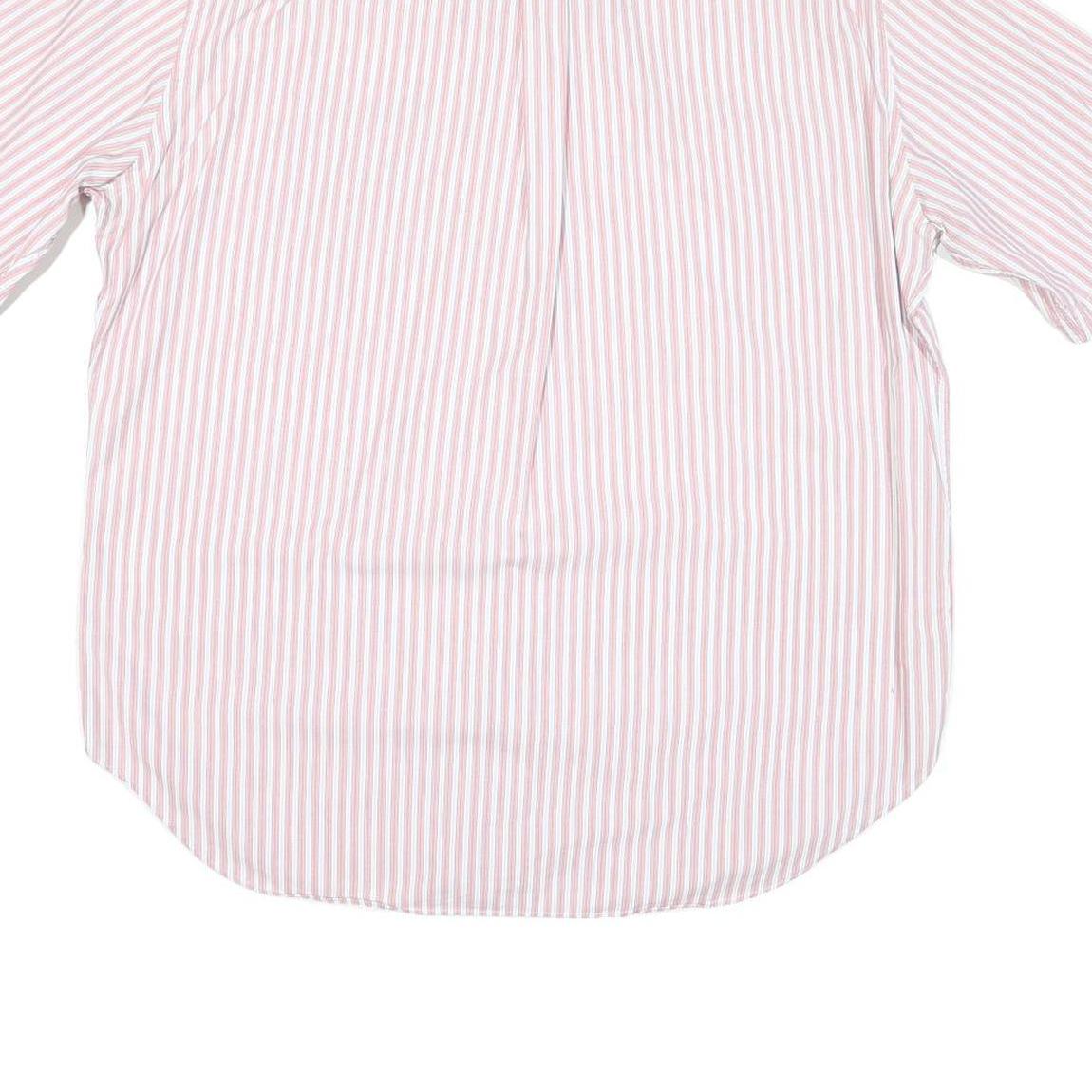 NAUTICA Mens Pink & White Striped Shirt XL Cotton Blend Button-Down Collar