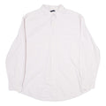 CHAPS Mens White Cotton Shirt XL Button-Down Collar Long Sleeve Casual Classic