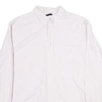 CHAPS Mens White Cotton Shirt XL Button-Down Collar Long Sleeve Casual Classic