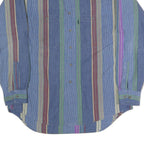 COLOURS Mens Blue Red Green Striped Shirt M Cotton Button-Down Casual Top