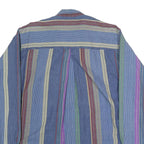 COLOURS Mens Blue Red Green Striped Shirt M Cotton Button-Down Casual Top
