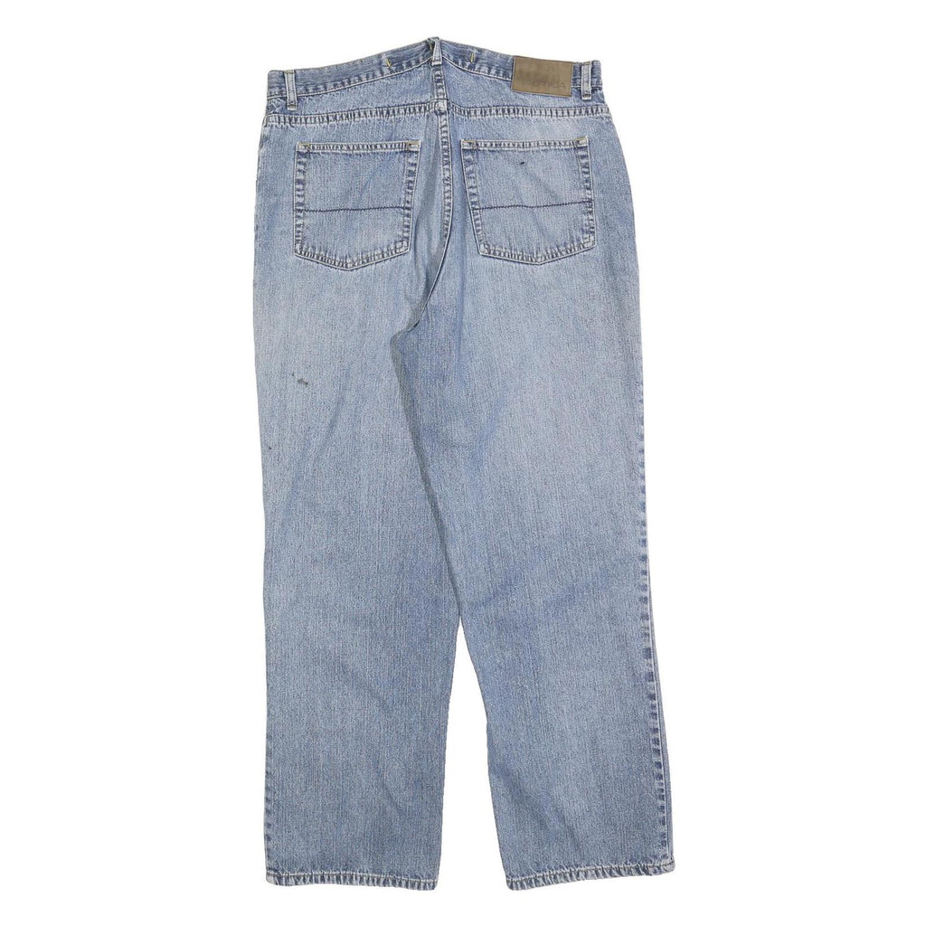 NAUTICA Mens Jeans Blue Relaxed Straight Denim Medium W34 L30 Casual Zip Fly