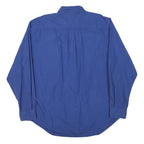 NAUTICA Mens Blue Button-Down Shirt L Classic Cotton Blend Long Sleeve Casual