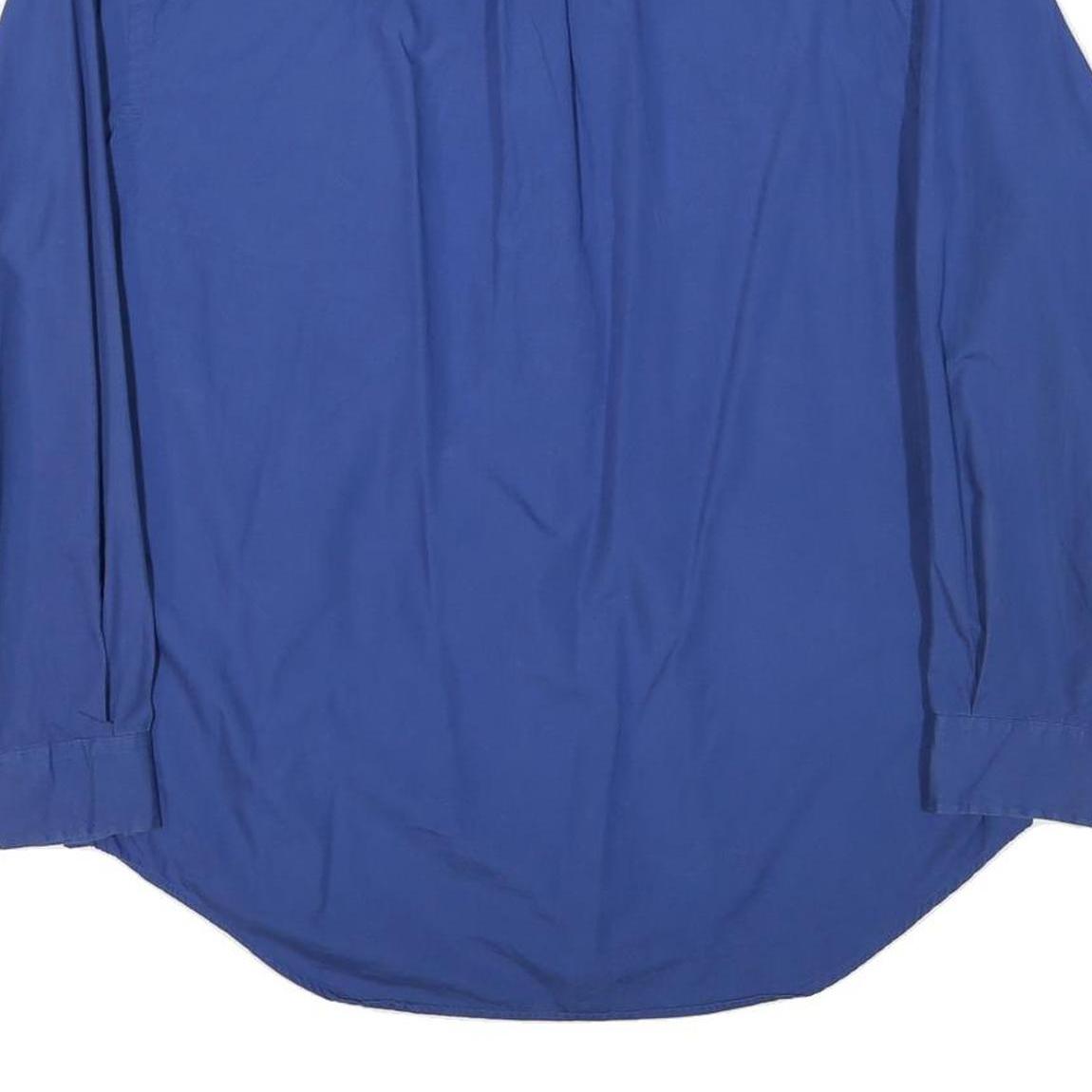 NAUTICA Mens Blue Button-Down Shirt L Classic Cotton Blend Long Sleeve Casual