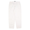 DOCKERS Womens White Regular Fit Straight Cotton Blend Trousers W32 L30