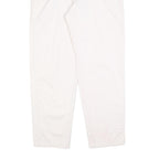 DOCKERS Womens White Regular Fit Straight Cotton Blend Trousers W32 L30