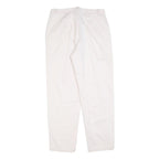 DOCKERS Womens White Regular Fit Straight Cotton Blend Trousers W32 L30
