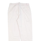 DOCKERS Womens White Regular Fit Straight Cotton Blend Trousers W32 L30