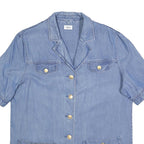 ARA Womens Blue Denim Button Cotton Long Sleeve Jacket L Casual Light