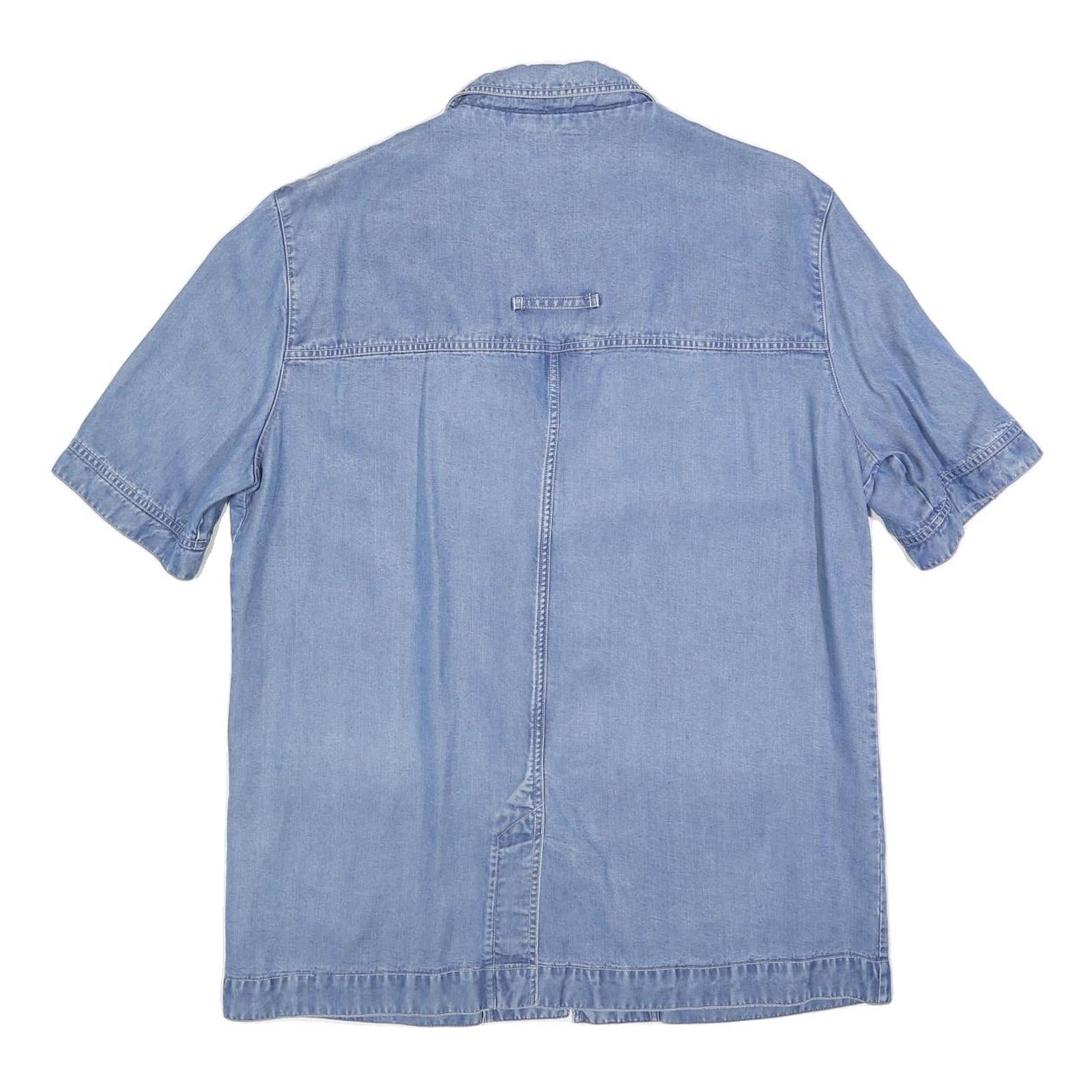 ARA Womens Blue Denim Button Cotton Long Sleeve Jacket L Casual Light