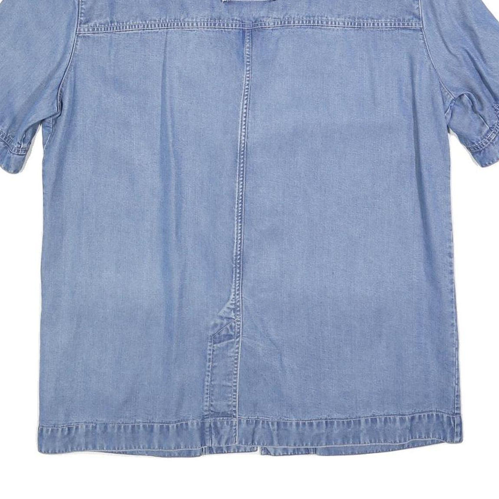 ARA Womens Blue Denim Button Cotton Long Sleeve Jacket L Casual Light