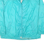 WINDY WEATHER Womens Turquoise Plain Button Jacket L Polyester Blend Lightweight