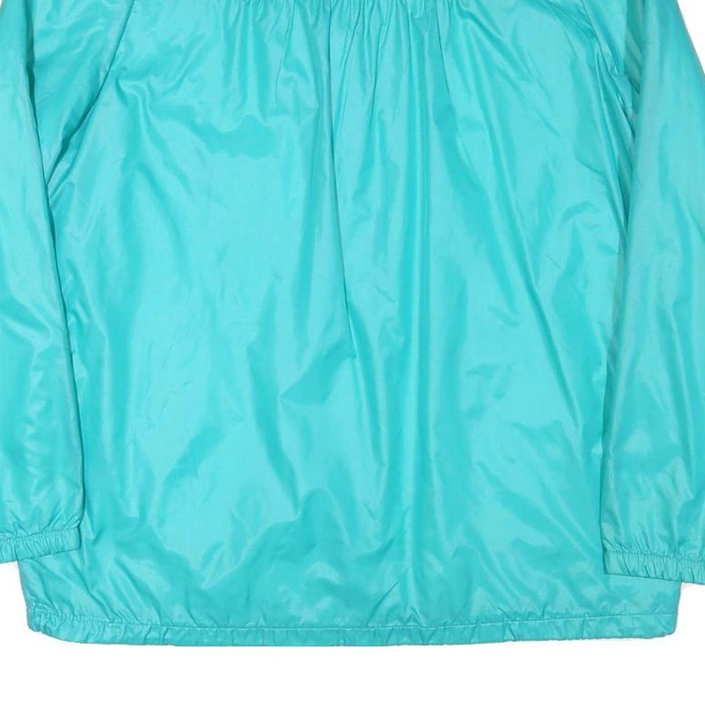 WINDY WEATHER Womens Turquoise Plain Button Jacket L Polyester Blend Lightweight