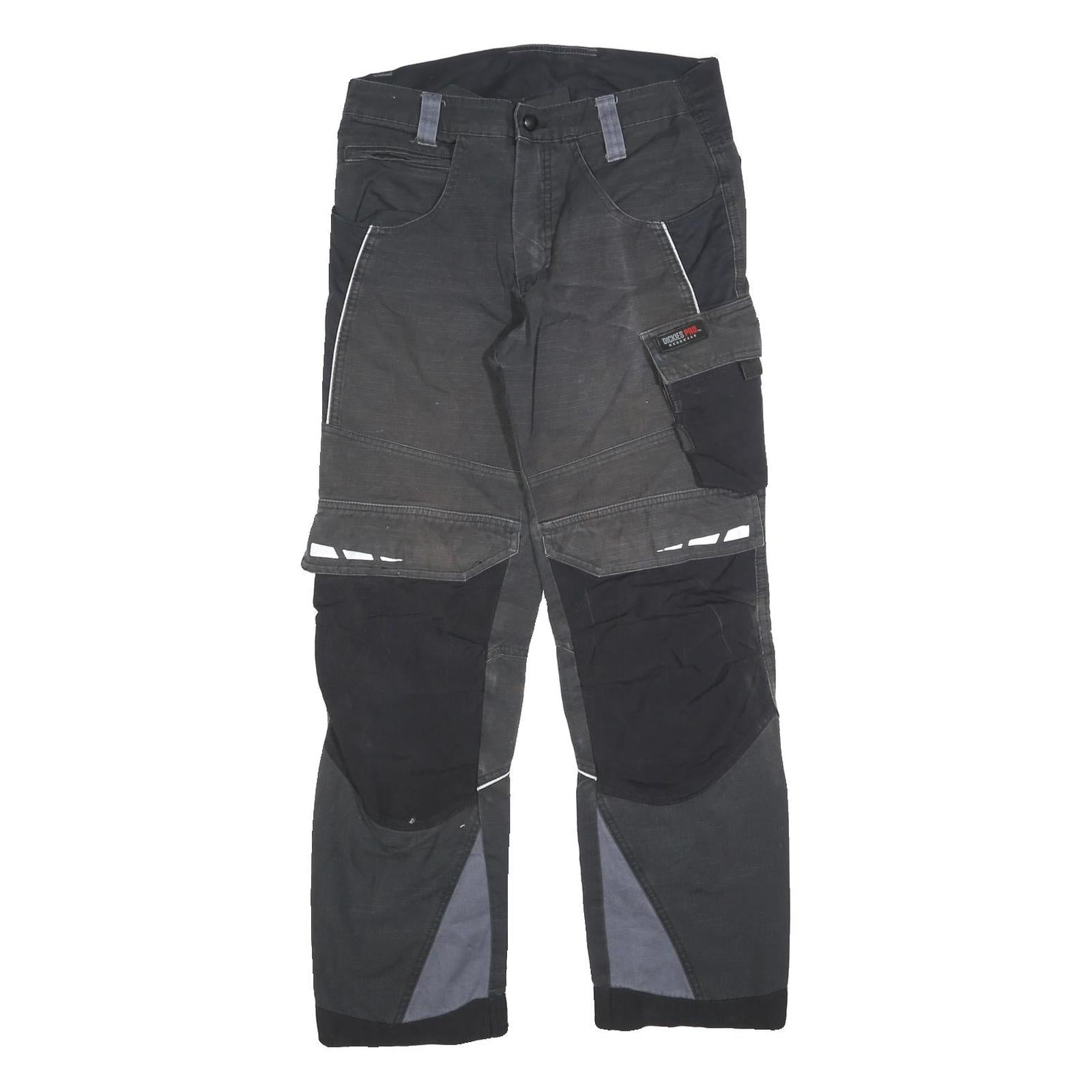 DICKIES Womens Black Cotton Blend Relaxed Workwear Trousers W30 L28