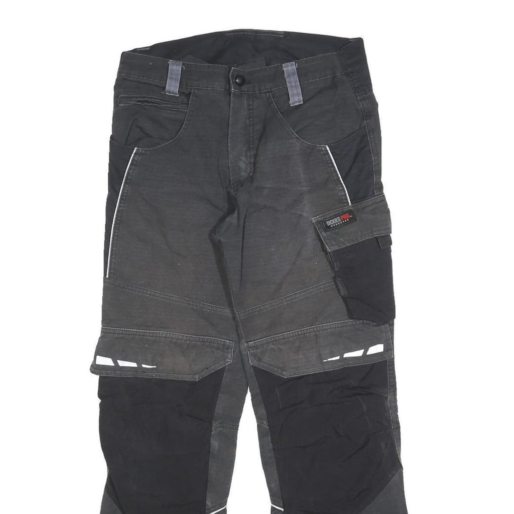 DICKIES Womens Black Cotton Blend Relaxed Workwear Trousers W30 L28