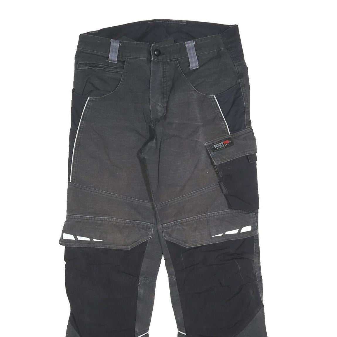 DICKIES Womens Black Cotton Blend Relaxed Workwear Trousers W30 L28