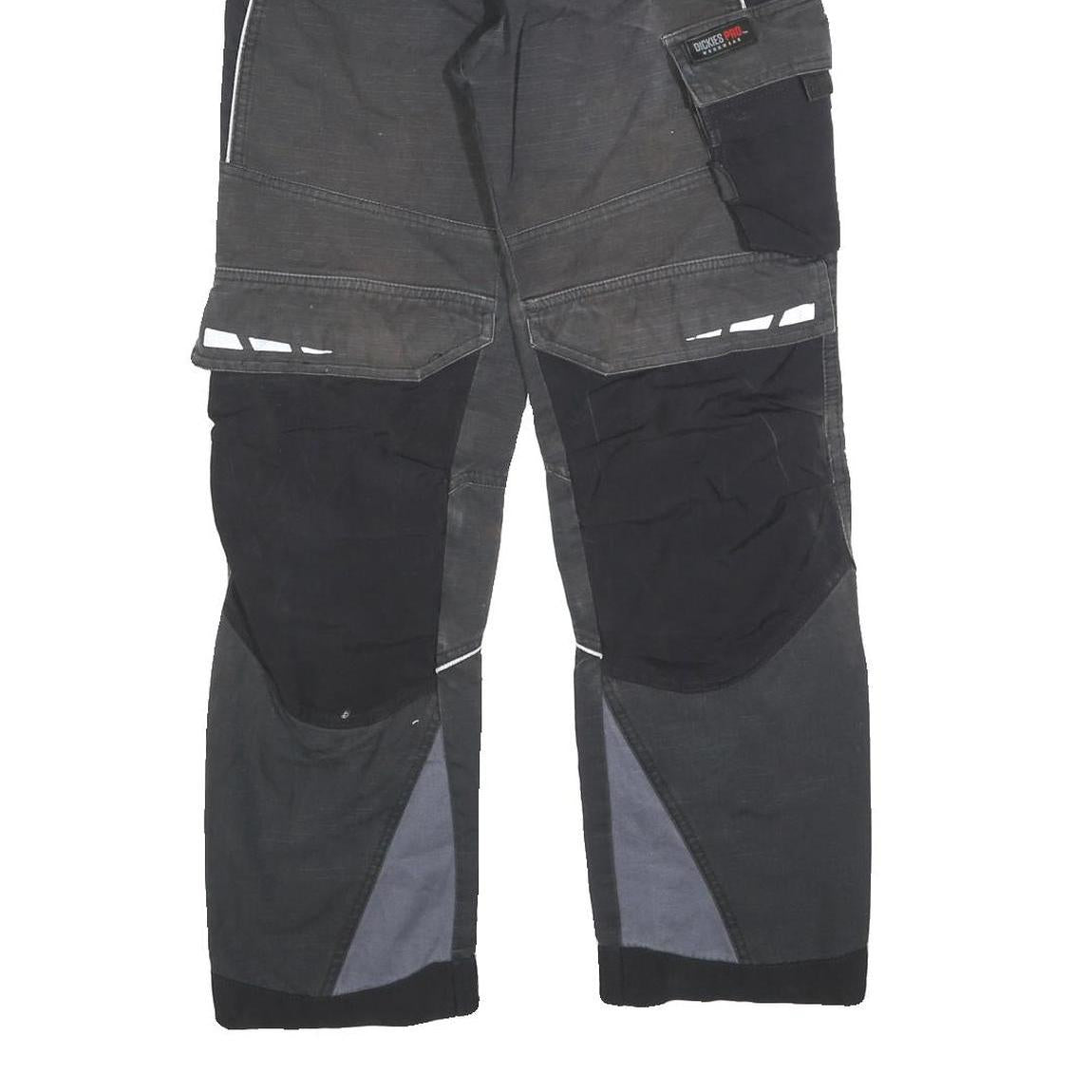 DICKIES Womens Black Cotton Blend Relaxed Workwear Trousers W30 L28