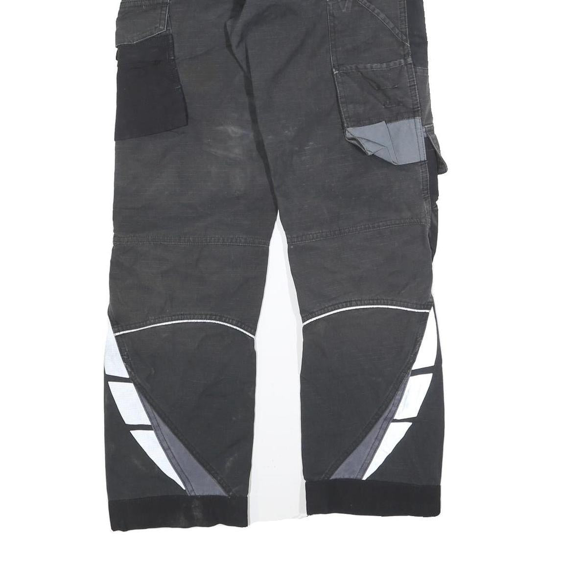 DICKIES Womens Black Cotton Blend Relaxed Workwear Trousers W30 L28