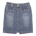 POINT ZERO Womens Blue Denim Straight Knee Length Cotton Blend Skirt Size L