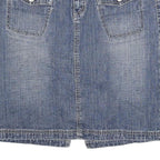 POINT ZERO Womens Blue Denim Straight Knee Length Cotton Blend Skirt Size L