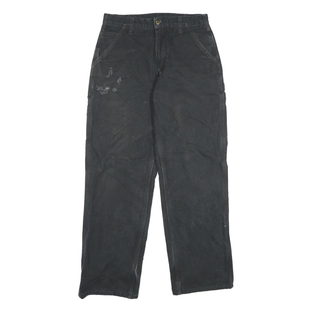 CARHARTT Mens Jeans Black Loose Straight Denim Fair W32 L32 Workwear Zip