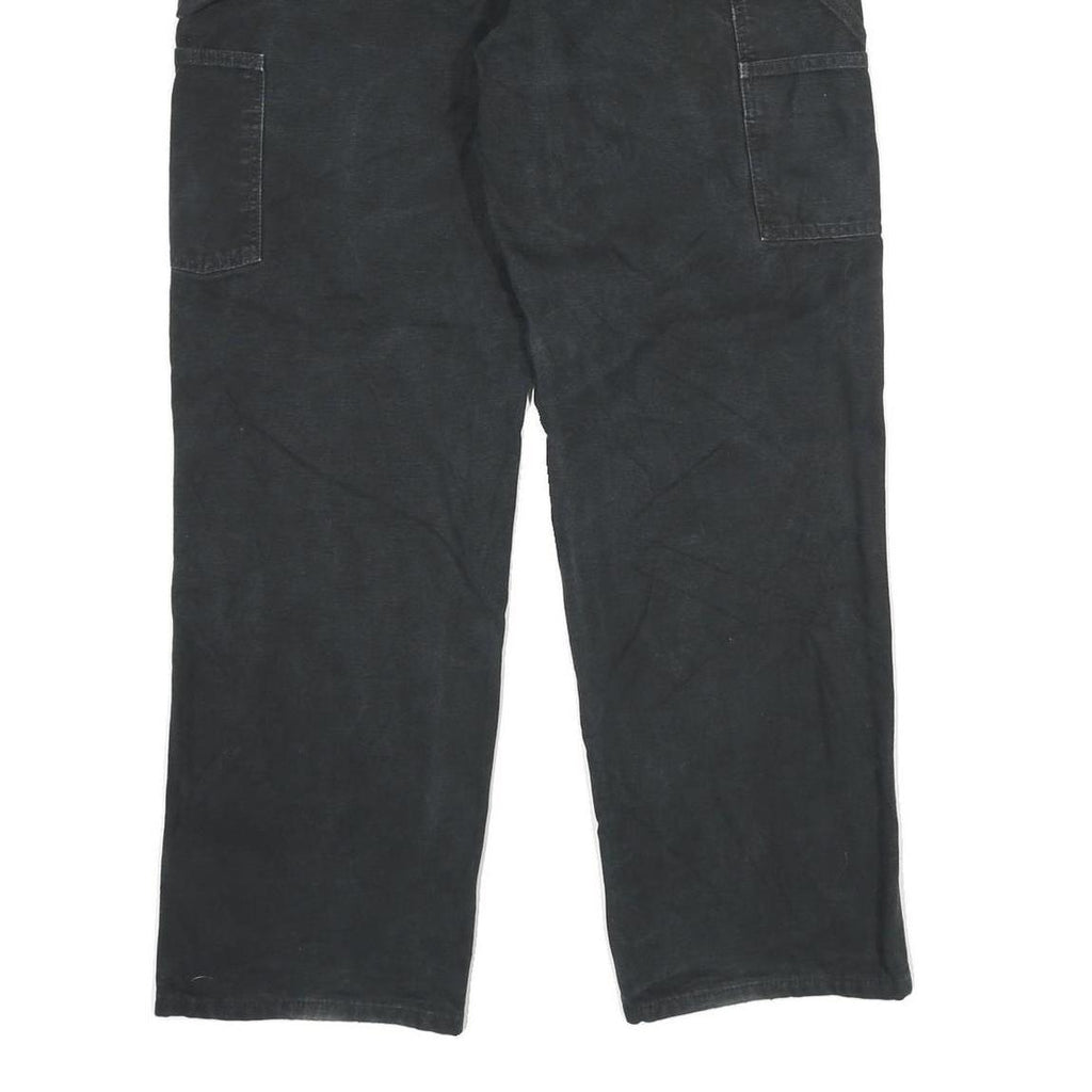 CARHARTT Mens Jeans Black Loose Straight Denim Fair W32 L32 Workwear Zip