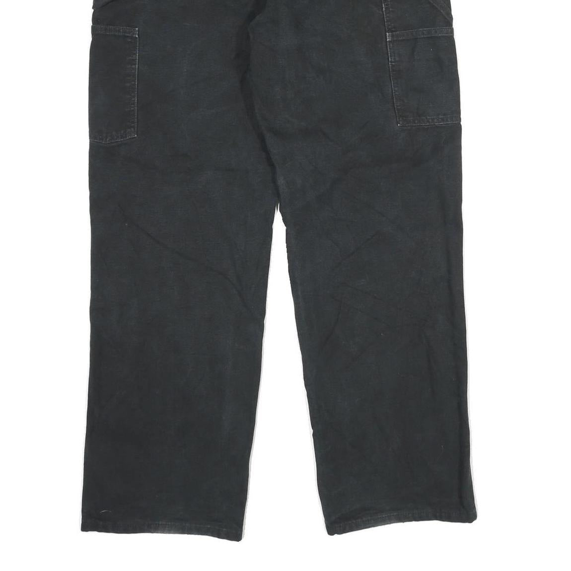 CARHARTT Mens Jeans Black Loose Straight Denim Fair W32 L32 Workwear Zip