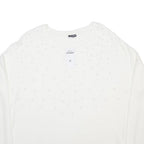 PEPCO Womens White Plain Jumper Crew Neck Basic Knit XL Comfortable Soft Fashion
