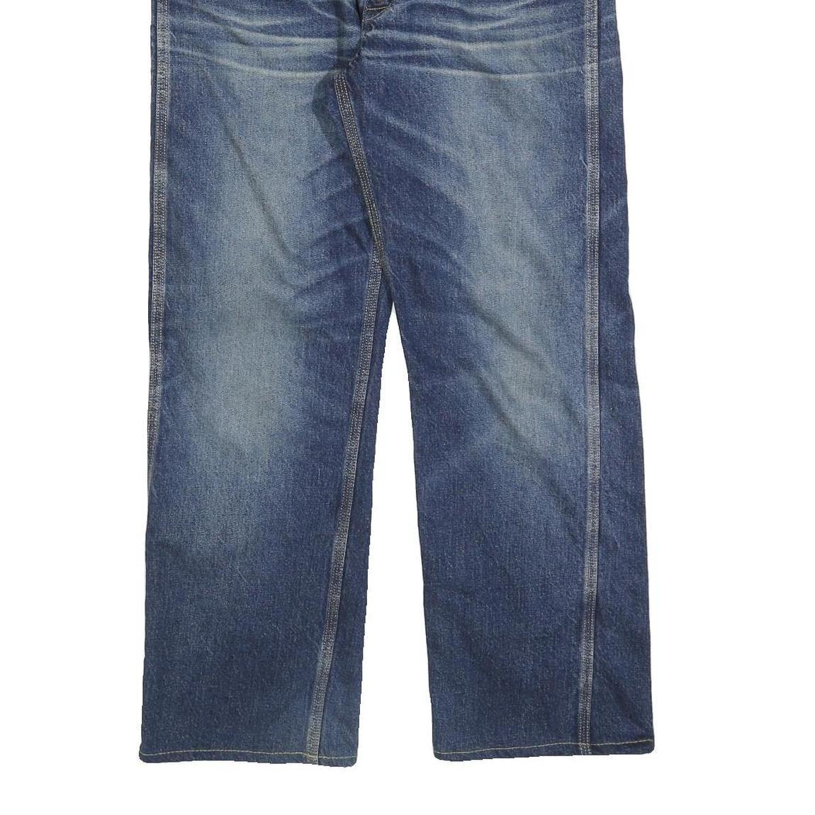 HELLER'S CAFE Mens Relaxed Denim Blue Jeans Cotton W34 L28 Classic Zip Pockets