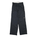 DICKIES Mens Cotton Black Loose Fit Straight Leg Trousers W28 L32 Workwear