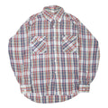 LEVI'S Mens Red Blue Yellow Check Shirt XL Cotton Blend Long Sleeve Casual