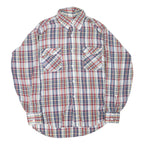 LEVI'S Mens Red Blue Yellow Check Shirt XL Cotton Blend Long Sleeve Casual