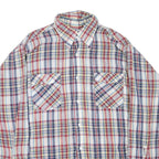 LEVI'S Mens Red Blue Yellow Check Shirt XL Cotton Blend Long Sleeve Casual