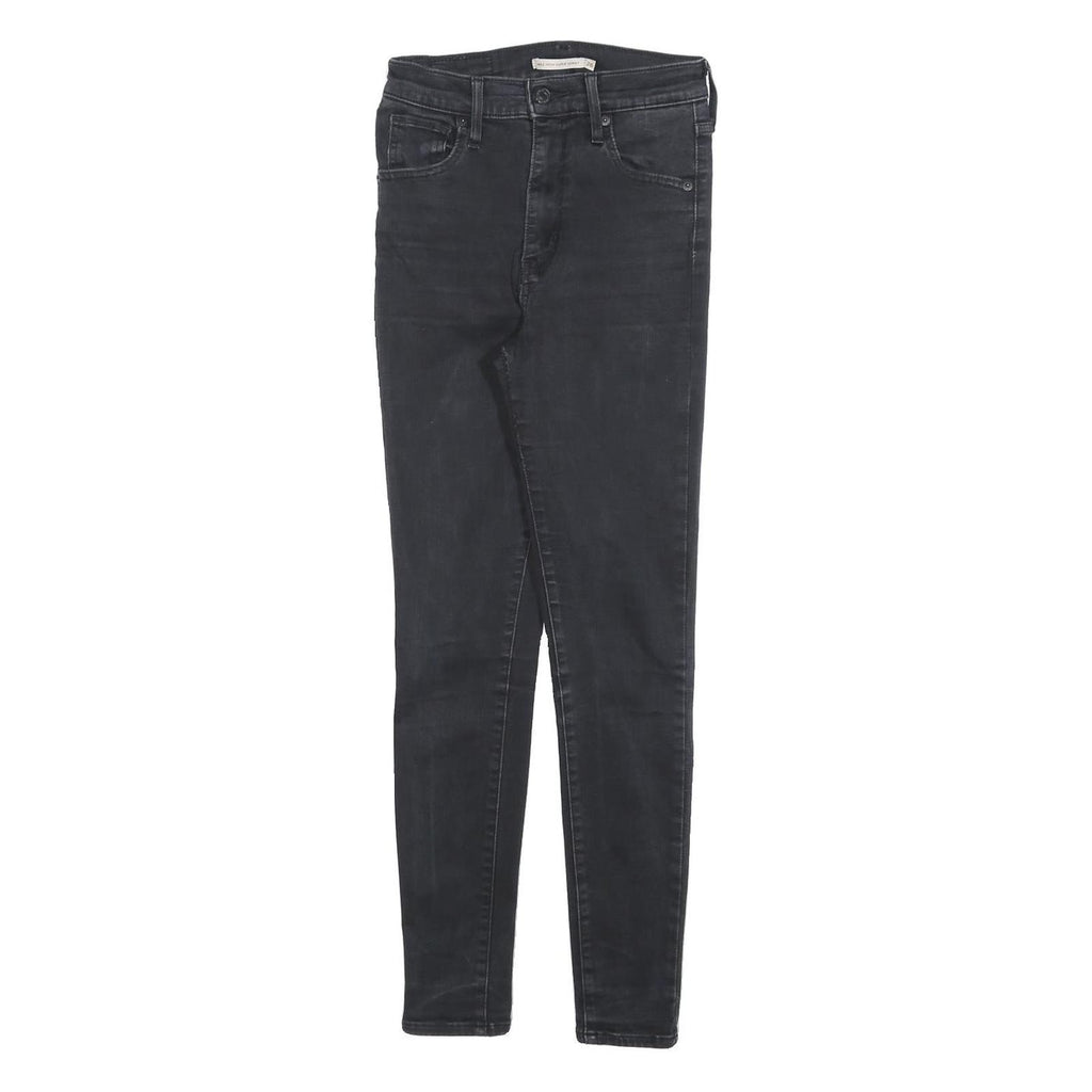 LEVI'S Womens Jeans Black Slim Skinny Denim Medium W26 L28 Zip Pockets
