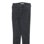 LEVI'S Womens Jeans Black Slim Skinny Denim Medium W26 L28 Zip Pockets