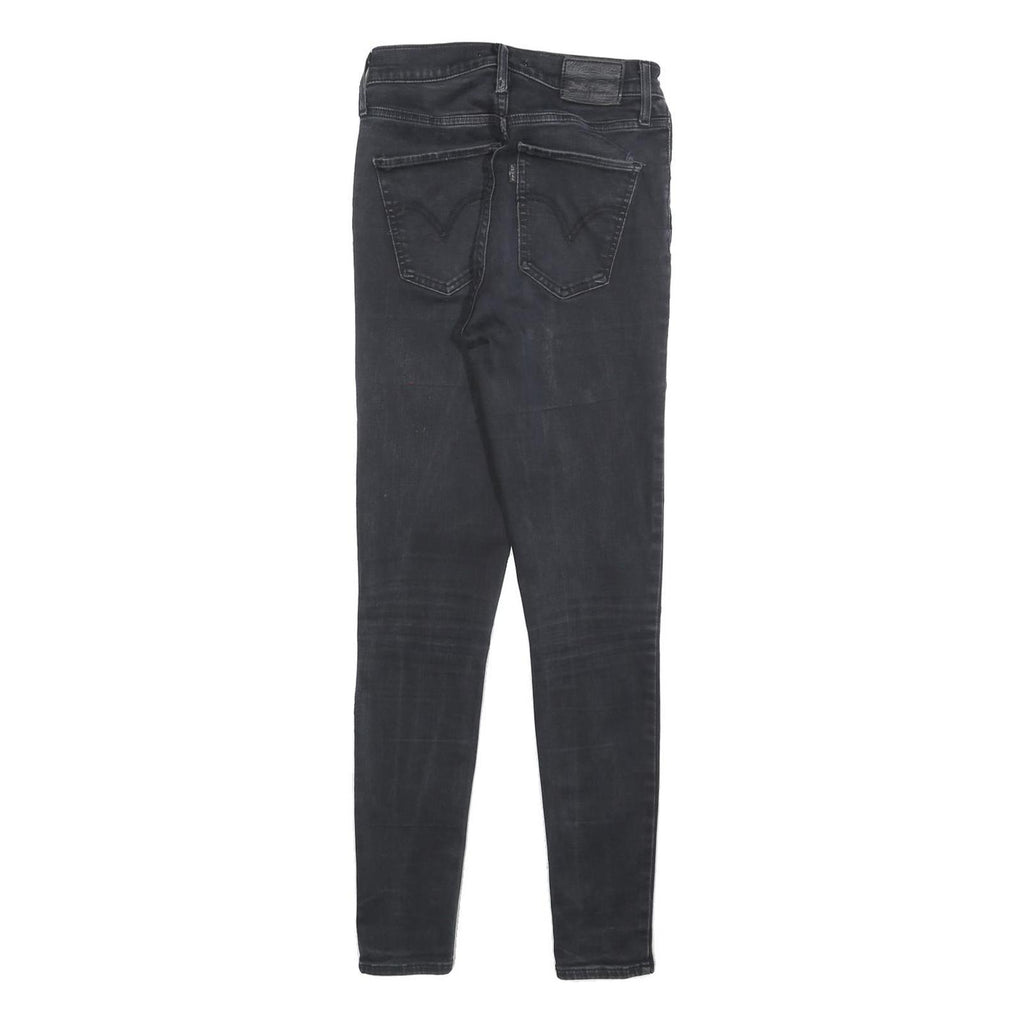 LEVI'S Womens Jeans Black Slim Skinny Denim Medium W26 L28 Zip Pockets