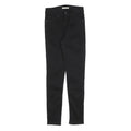LEVI'S 721 Womens Black Slim Skinny Denim Raw W26 L28 Slim Fit Zip Jeans