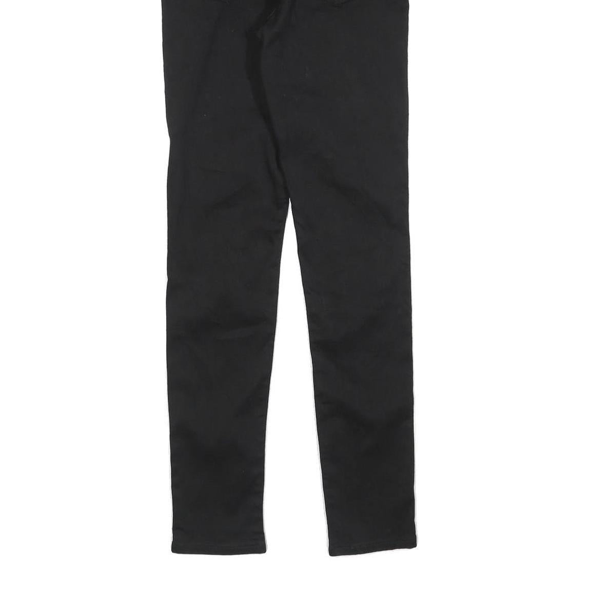 LEVI'S 721 Womens Black Slim Skinny Denim Raw W26 L28 Slim Fit Zip Jeans