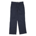 DICKIES Mens Polyester Blend Navy Blue Regular Straight Trousers W30 L30