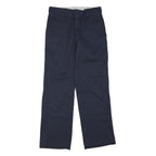 DICKIES Mens Polyester Blend Navy Blue Regular Straight Trousers W30 L30