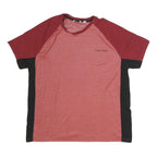 CALVIN KLEIN Mens Red & Black Colourblock T-Shirt XL Short Sleeve Crew Neck