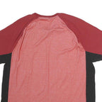 CALVIN KLEIN Mens Red & Black Colourblock T-Shirt XL Short Sleeve Crew Neck