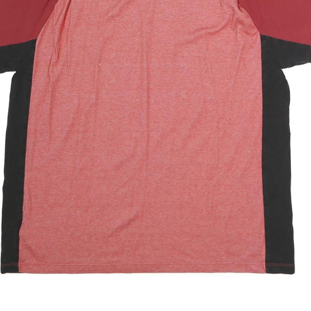 CALVIN KLEIN Mens Red & Black Colourblock T-Shirt XL Short Sleeve Crew Neck
