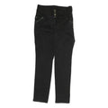 SEVEN7 Womens Black Regular Skinny Denim Light W32 L30 High Waist Zip Jeans