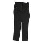 SEVEN7 Womens Black Regular Skinny Denim Light W32 L30 High Waist Zip Jeans