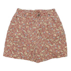 LIZWEAR Womens Shorts Pink Floral Print Casual S W25 Summer Wear
