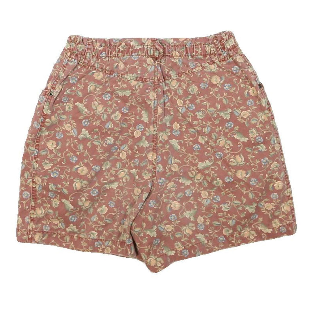LIZWEAR Womens Shorts Pink Floral Print Casual S W25 Summer Wear